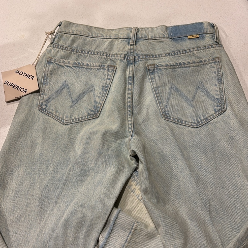 NWT Mother Superior The Insider Double Double Hover Jeans in Sideways Size 27 - Picture 8 of 8